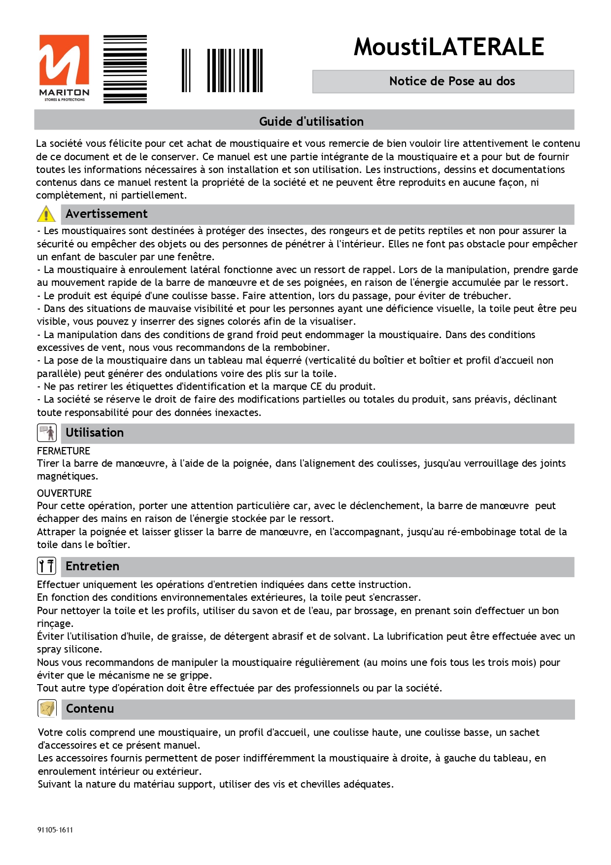 Moustilatérale notice
